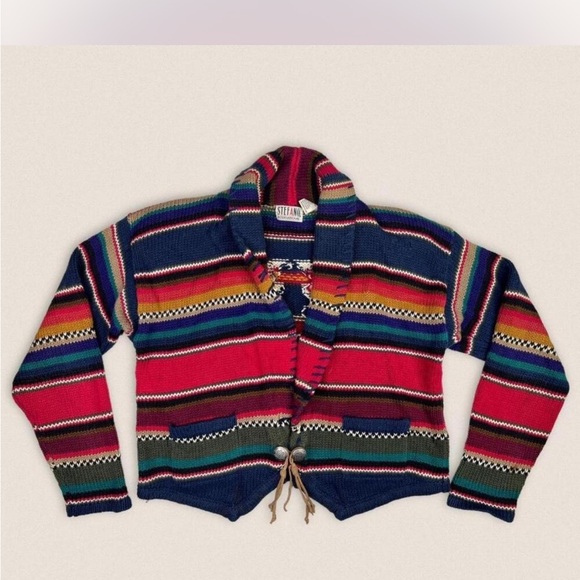Striped Multicolor Cardigan by Stefani - Picture 1 of 4